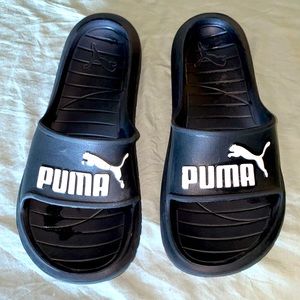 Black Puma Slides